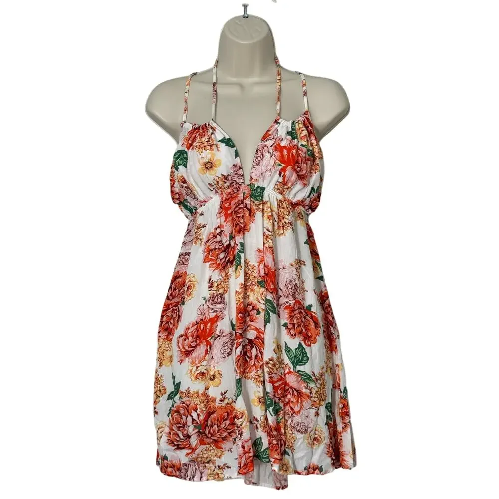 NWT Maaji Carnation Paulina Floral Empire Waist Mini Dress Size M - Picture 5 of 16